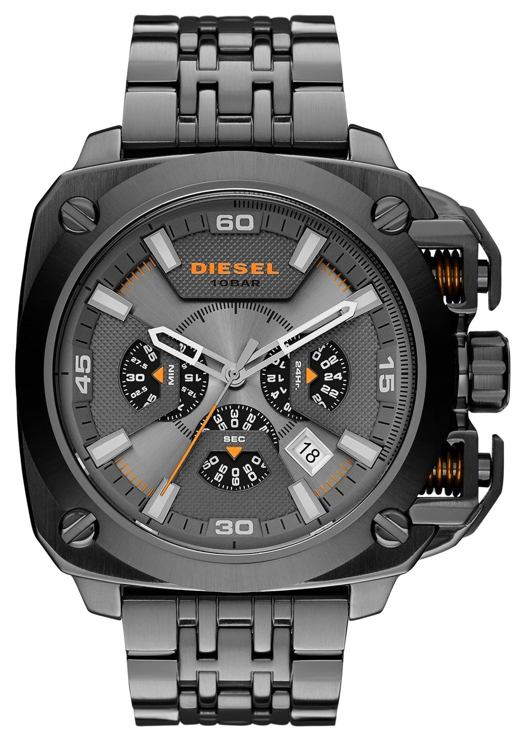 Diesel DZ7344 BAMF Chronograph Men's Watch – Gray Dial & Gray Stainless Steel Strap