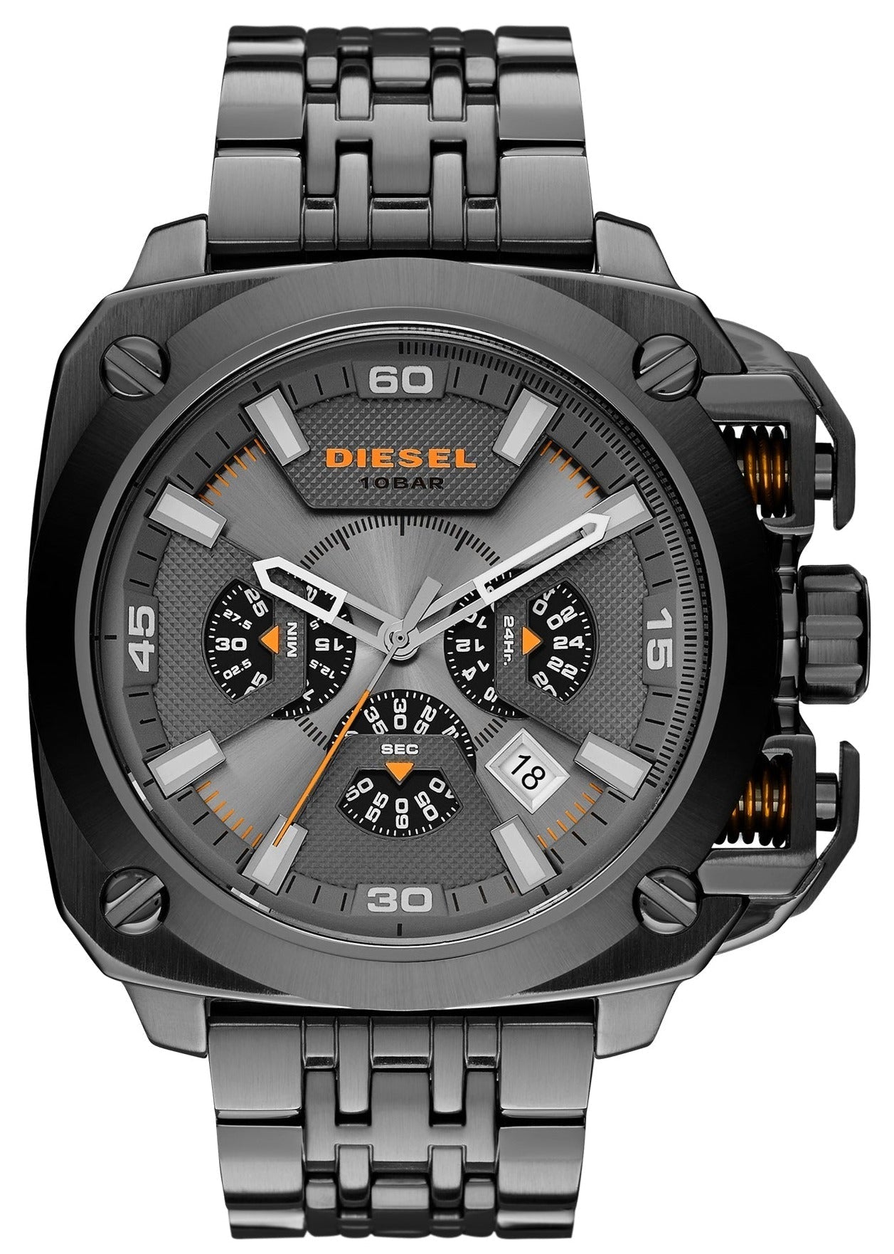 Diesel DZ7344 BAMF Chronograph Men's Watch – Gray Dial & Gray Stainless Steel Strap