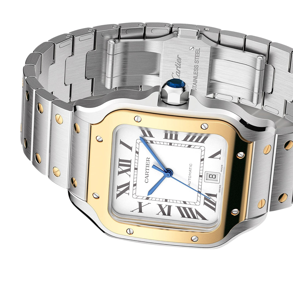 Santos de Cartier Large Model | 40mm, Two-Tone Steel & 18K Yellow Gold, Silver Dial
