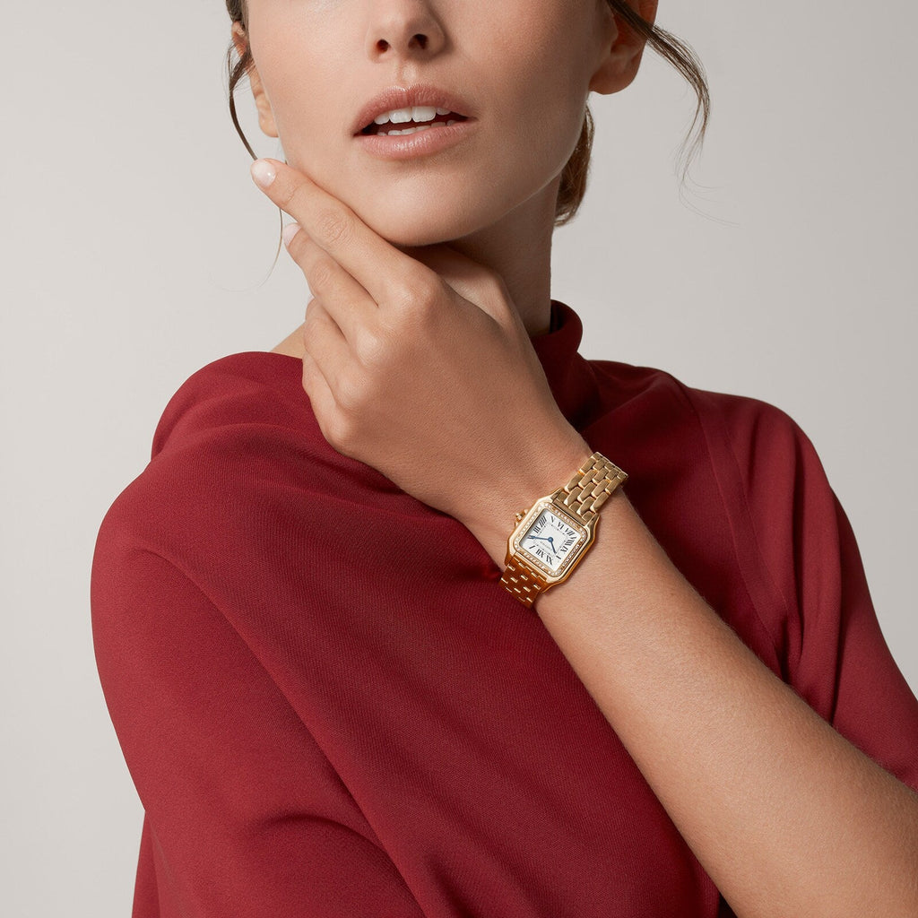 Panthère de Cartier Medium Model | 27mm, 18K Rose Gold, Silver Dial, Ref. WJPN0009