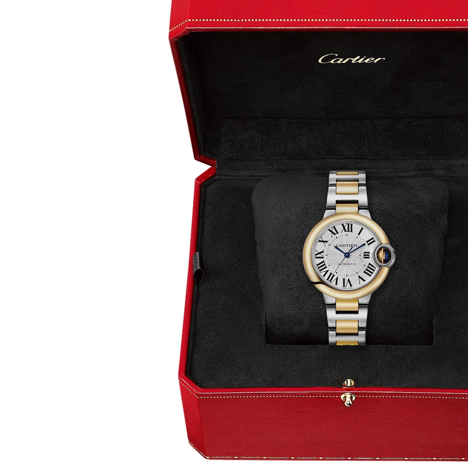 Ballon Bleu de Cartier 33 | 33mm, Two-Tone Steel & 18K Yellow Gold, Silver Dial