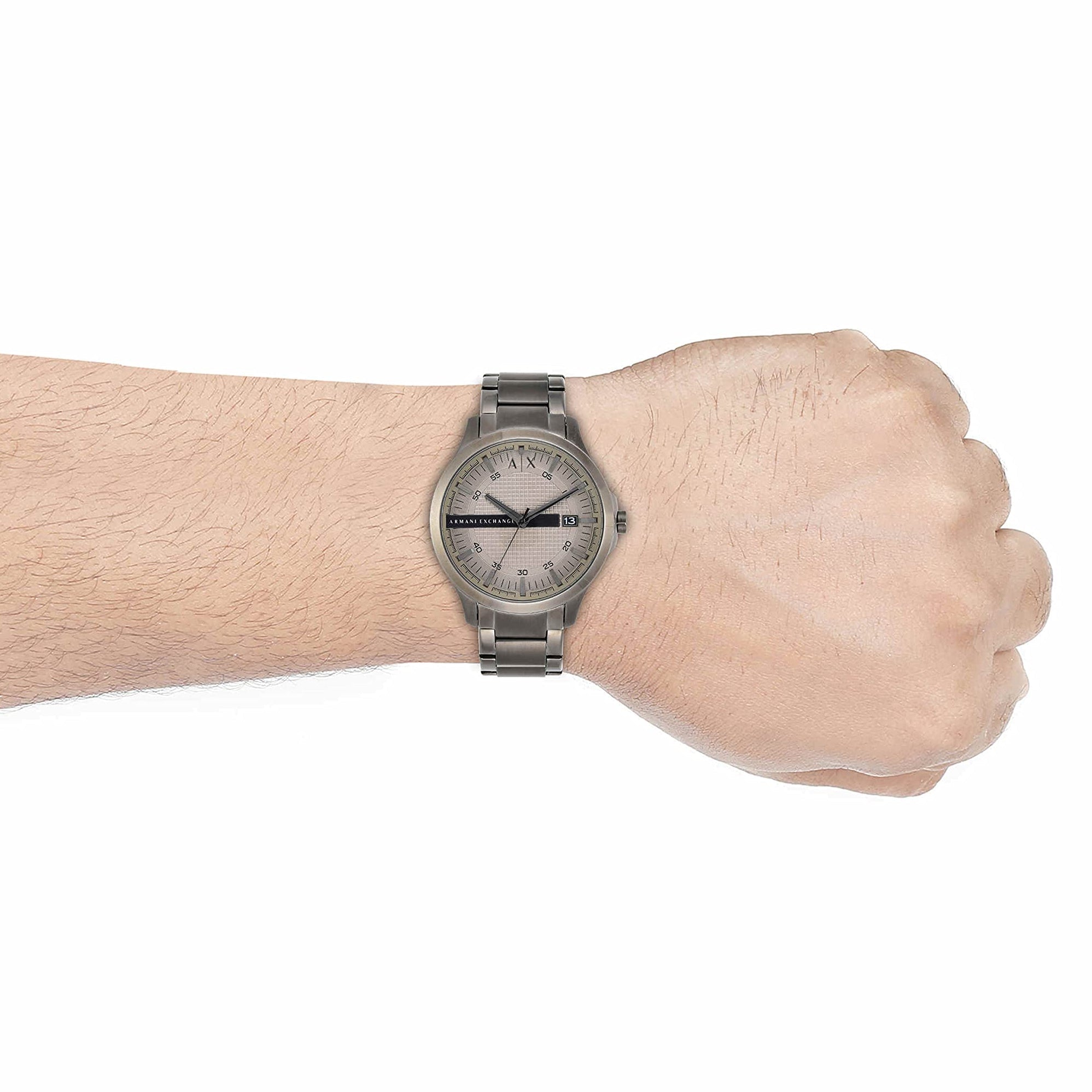 Armani Exchange Hampton AX2194 Men's Chronograph – Grey Dial with Matching Grey Stainless Steel Strap